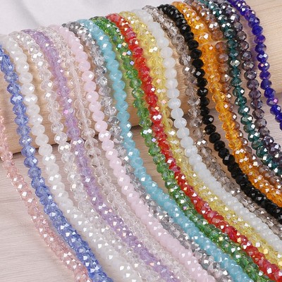 Beadia 8mm Khoảng 60-68 Hạt Pha Lê AB Nhiều Màu Miếng Đệm Hạt Thủy Tinh Trang Sức Làm DIY Handmade Vòng Tay Bán Buôn