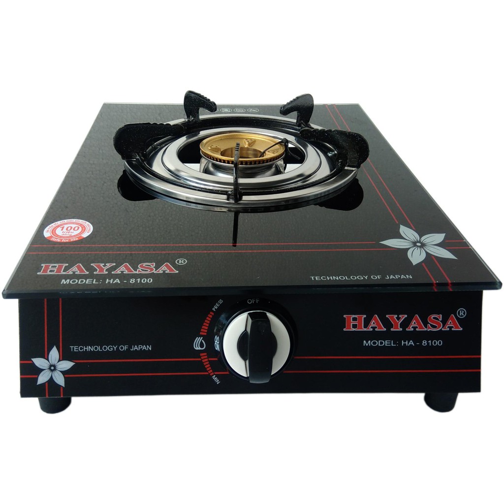 Bếp ga đơn mâm đồng, điếu Inox Hayasa HA-8100
