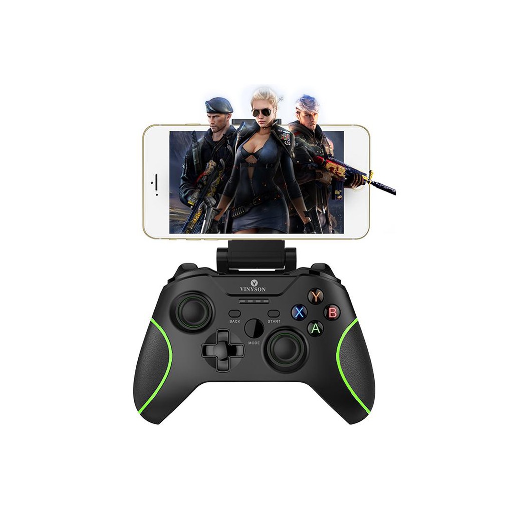 Tay cầm chơi game bluetooth VINYSON VA-007 hỗ trợ PC/ANDROID/IOS (Đen)