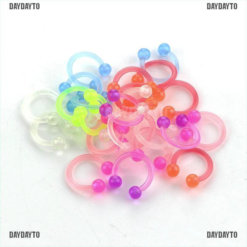 Set khuyên xỏ mũi/ môi/ tai/ cơ thể bằng acrylic dạ quang