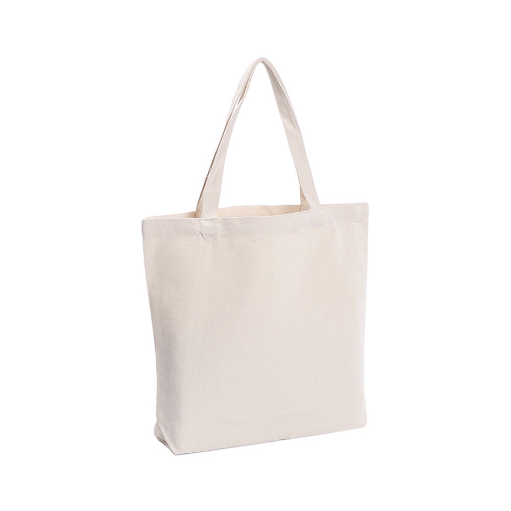 Túi vải tote nữ Canvas trơn trắng (không có khóa miệng) TT09