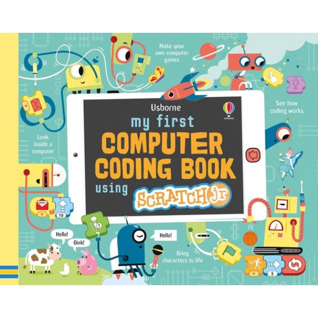 Sách Usborne khoa học cho bé 6-8 tuổi My First Computer Coding Book Using ScratchJr