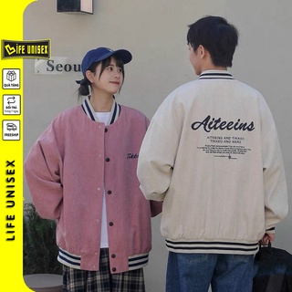 Áo khoác bomber aiteeins chất nhung - áo bomber nam nữ unisex nhung siêu đẹp - gaknh19