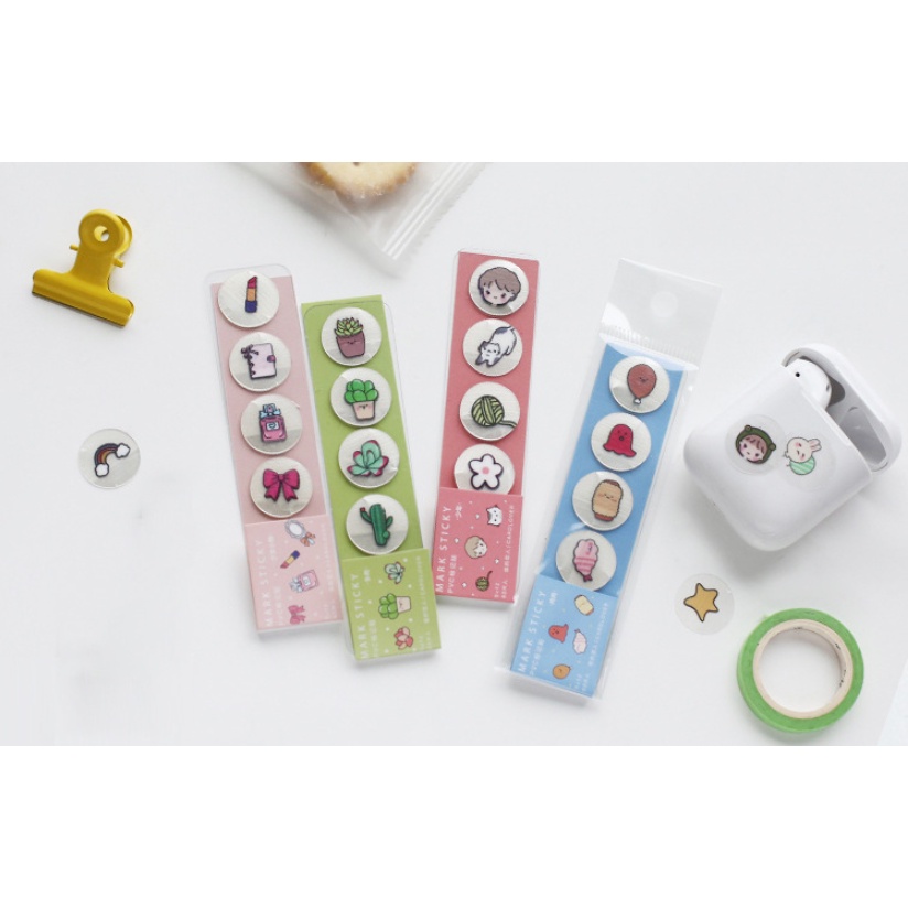 Sticker hình dán dễ thương sáng tạo nhãn dán sổ trang trí dễ thương phong các Hàn Quốc siêu đáng yêu