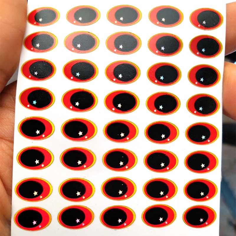 Set 120 Mắt Cá 2D Gắn Mồi Giả Bằng Kim Loại