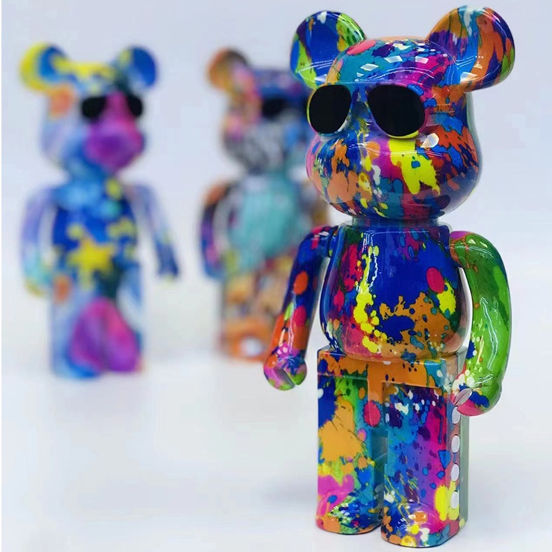 Loa bluetooth bearbrick B5+, loa không dây mini hình gấu nghe nhạc decor trang trí để bàn sang trọng