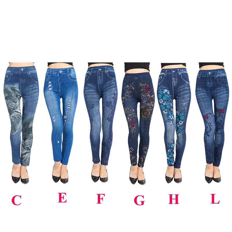 Quần Legging Lưng Cao Hoạ Tiết Hoa Cho Phái Nữ