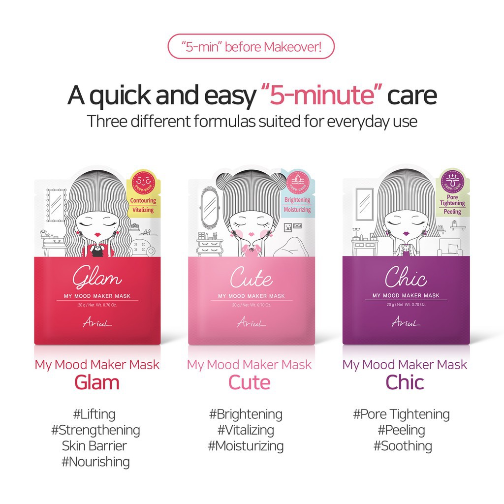 Mặt Nạ Dưỡng Sáng Da Ariul My Mood Maker Mask 20g | BigBuy360 - bigbuy360.vn