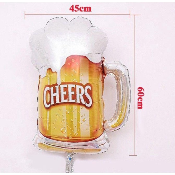 Bong Bóng Hình Chai Rượu ngoại sâm banh CHAMPAGNE, Chai Bia, Ly Rượu, Ly Bia, Phụ Kiện Trang Trí Sinh Nhật Và Tiệc Cưới