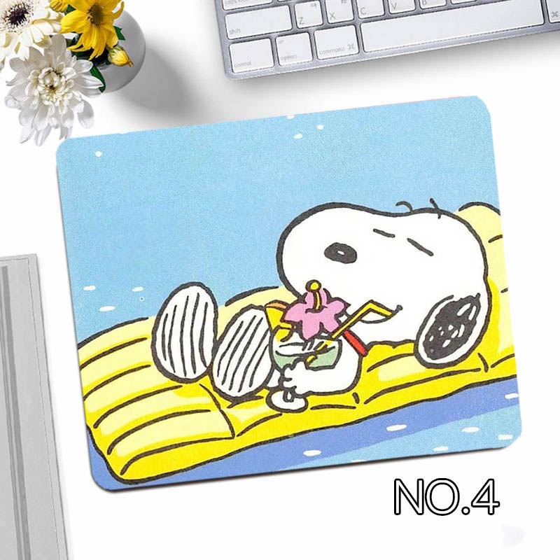Miếng Lót Chuột Và Bàn Phím Máy Tính Chống Trượt In Hình Hoạt Hình Snoopy