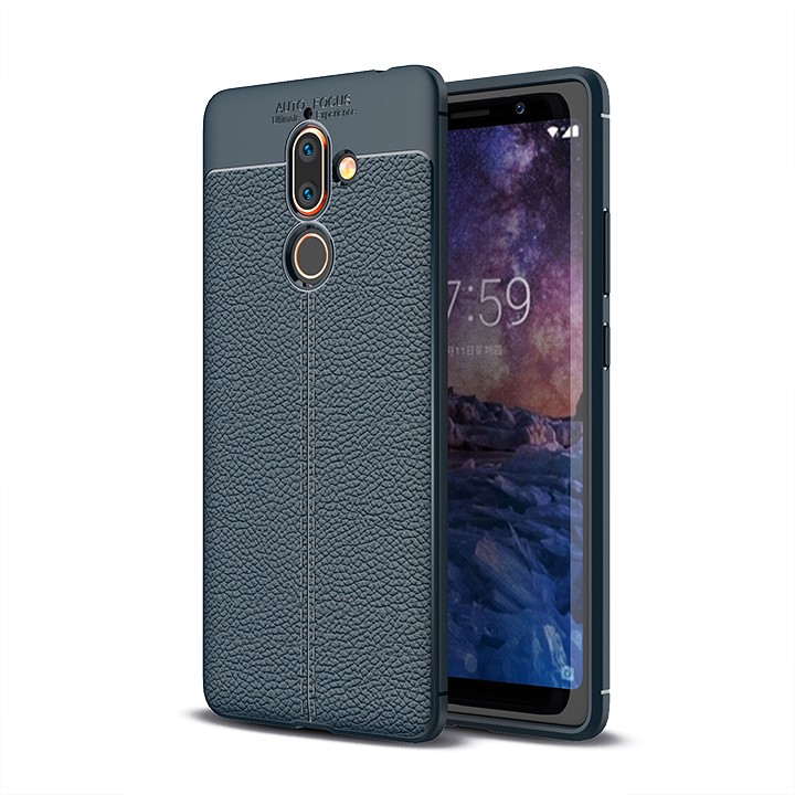 Ốp lưng Nokia 7 Plus chống sốc vân da