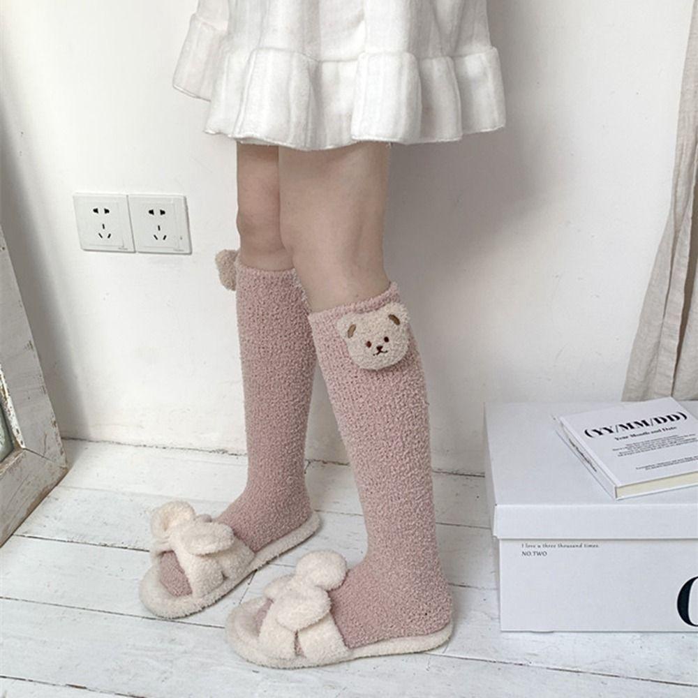 Vớ Len Nhung San Hô Dày Dặn Màu Sắc Dễ Thương