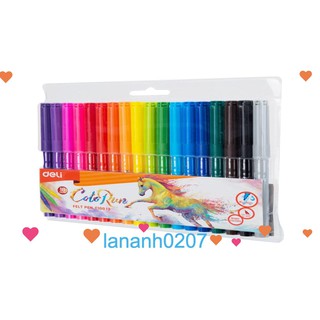 Bút màu nước 1.0mm DELI, 18 màu/hộp EC10013