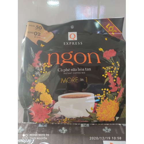 sỉ -Cà phê sữa Ngon Trần Quang bịch lớn 1.04Kg (52 gói dài * 20g)