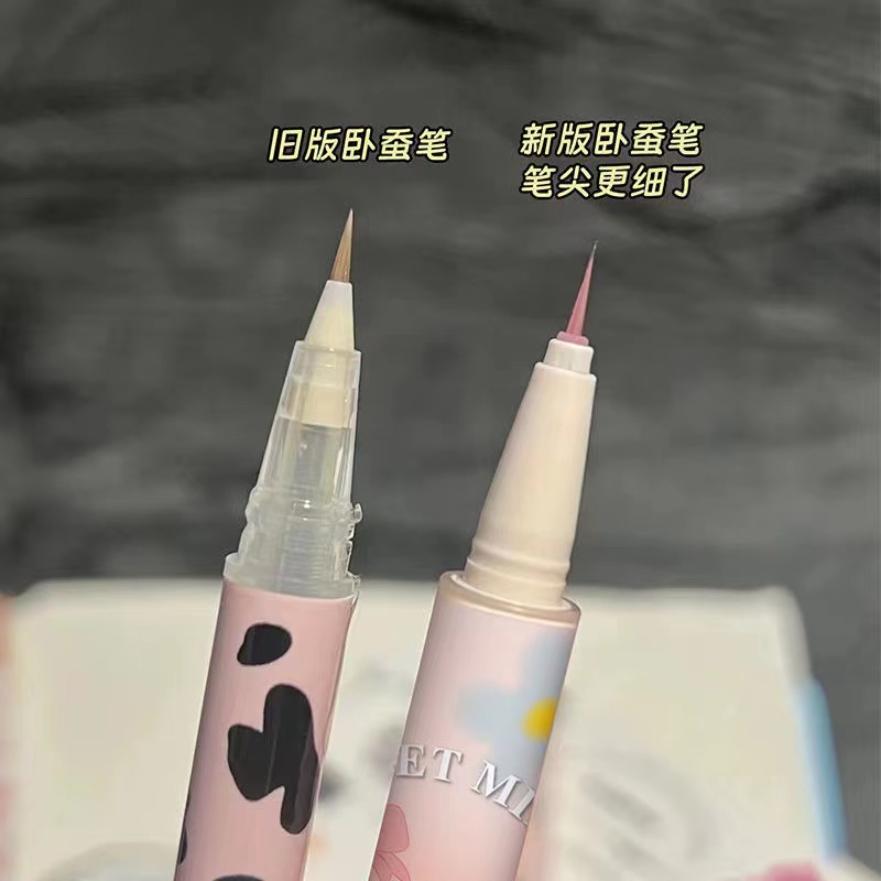 Bộ Bút Kẻ Mắt Dạng Lỏng SWEET MINT 0.005mm + Bút Kẻ Mắt Aegyo Sal Màu Hồng Không Nhòe Chống Nước Lâu Trôi