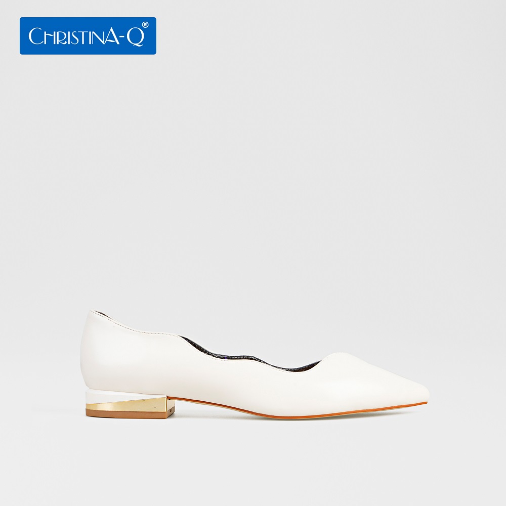 Giày búp bê thời trang da bò Christina-Q GBB157