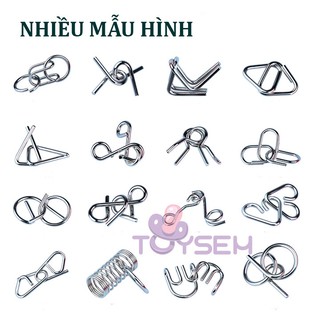 Đồ chơi tháo luồng lắp vòng kim loại trí tuệ Nhật Bản 8 món Toysem dành cho trẻ từ 3 tuổi - Quà tặng sinh nhật cho bé
