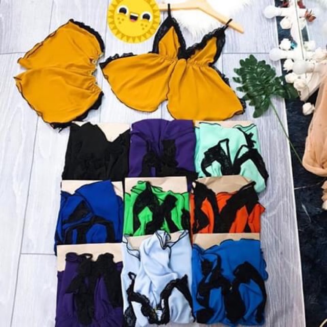 Đồ ngủ SET VOAN XẺ TRƯỚC SAU xinh hết sức