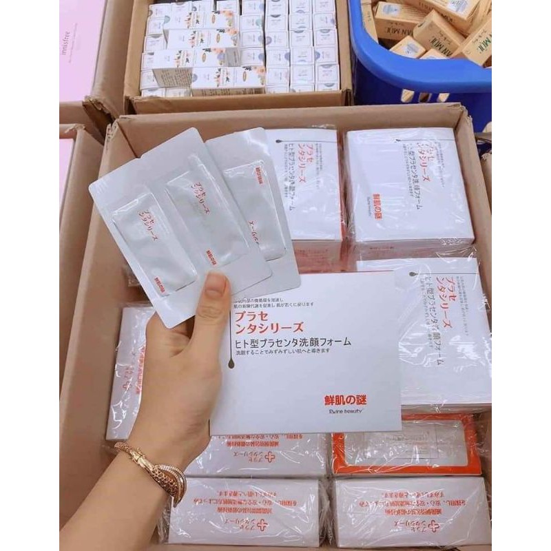 [Set 10 miếng] Mặt nạ ủ trắng nhau thai cừu Rwine Nhật Bản
