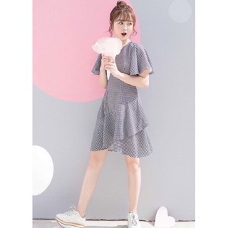 Đầm Caro Phối Lai Bèo G159