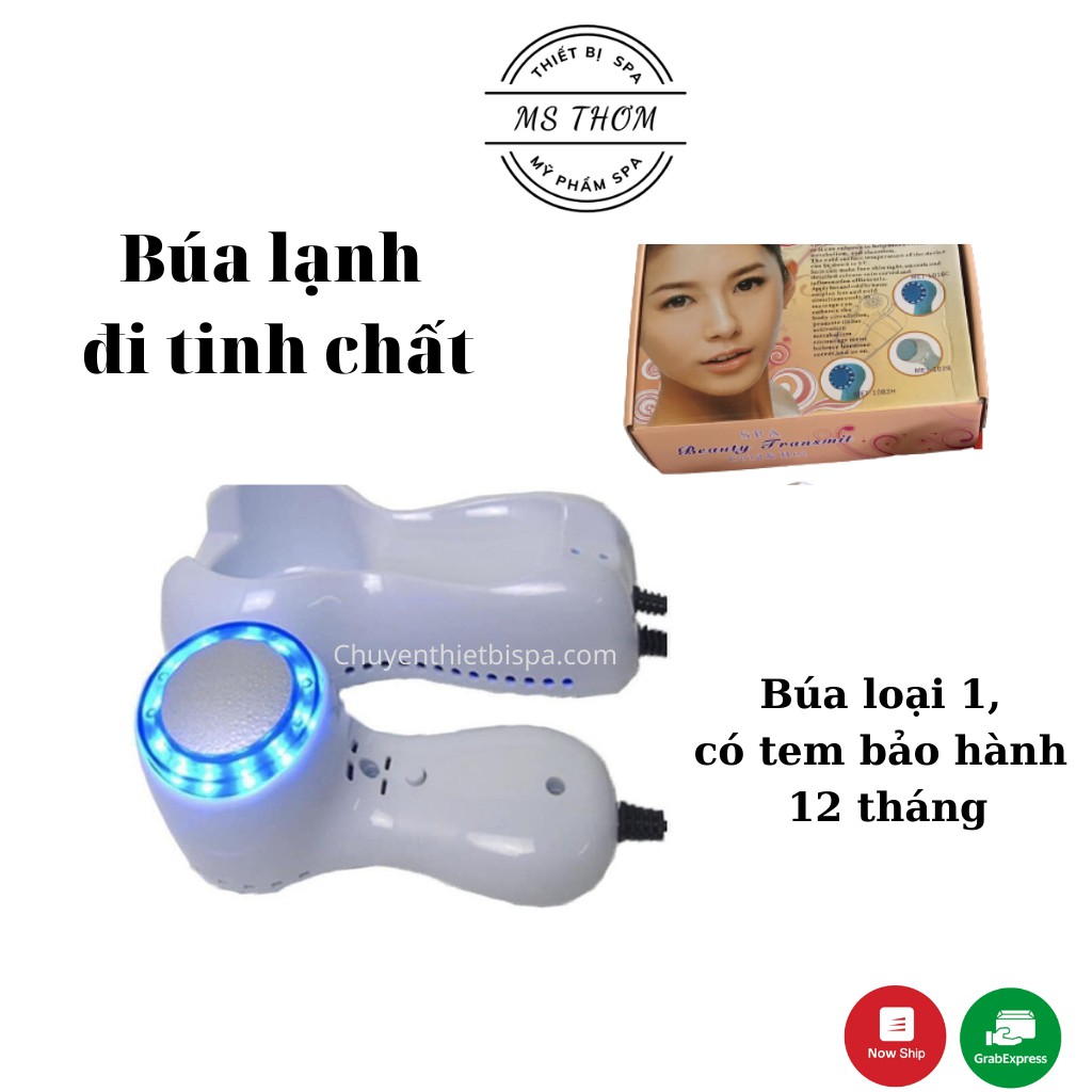 Búa lạnh 1 đầu có ánh sáng chuyên dùng để điện di serum, tinh chất trong spa