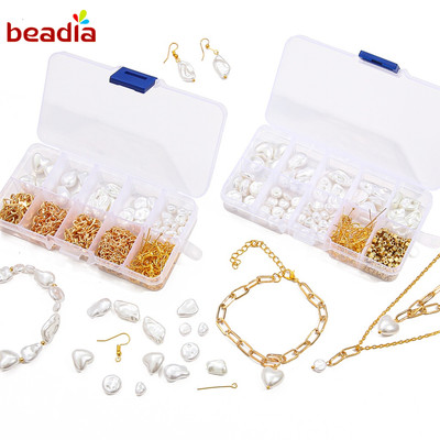 Set phụ kiện hạt xỏ Beadia từ ABS kích thước và kiểu dáng tùy chọn dùng làm trang sức DIY