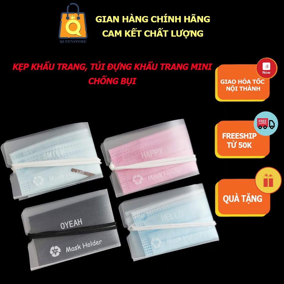 Túi Đựng, Bao Đựng Gấp Gọn Khẩu Trang Y Tế Chống Bụi Nhỏ Nhắn Xinh Xắn Tiện Dụng - QueenStore