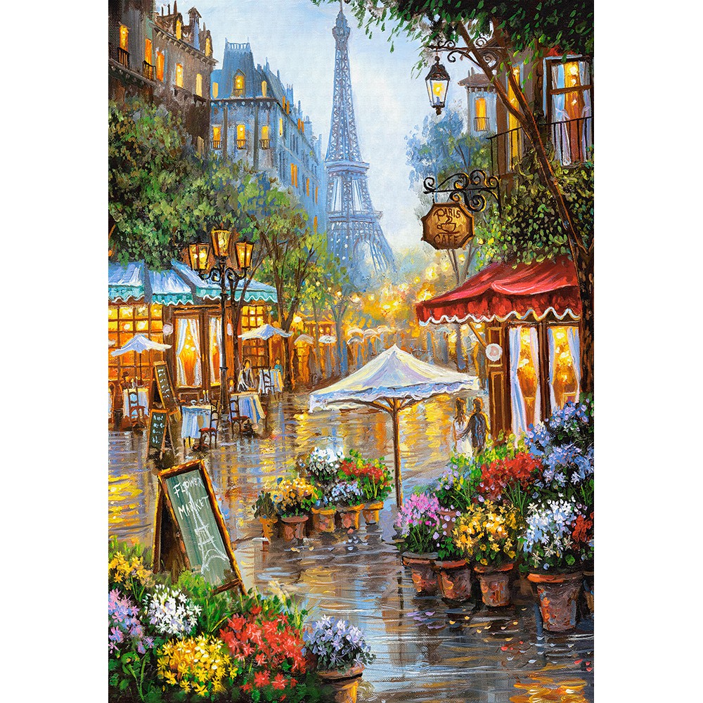 Xếp hình puzzle hoa mùa xuân ở Paris 1000 mảnh CASTORLAND C-103669