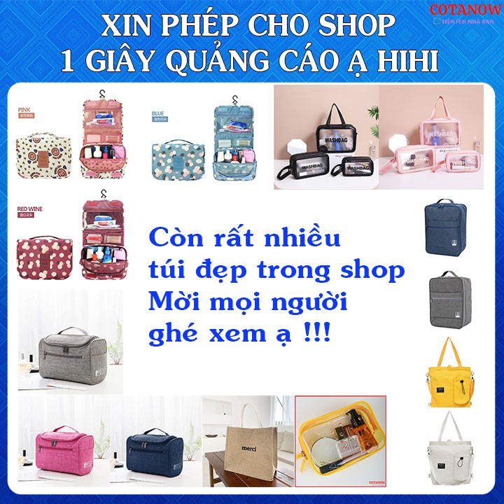 Túi Đựng Mỹ Phẩm DÀY - MỎNG trong suốt, chống nước COTANOW