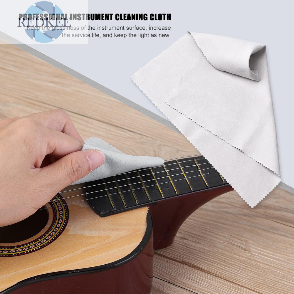 Redkee Guitar Cleaning Polishing Polish Cloth for Piano Violin Musical Instrument 