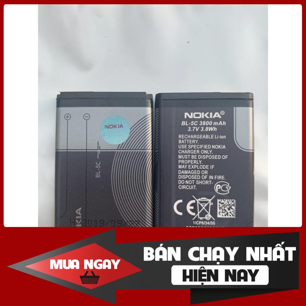 Free HOT Pin Nokia BL 5C Dung Lượng 3800mAh 3,7v , (Loại 2ic Chống Phù)