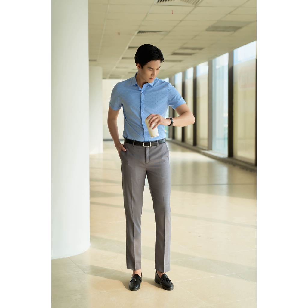 Sơ Mi Nam Ngắn Tay Dáng Ôm Thoáng Mát Thấm Hút Mồ Hôi DGCs - SASNBA49M