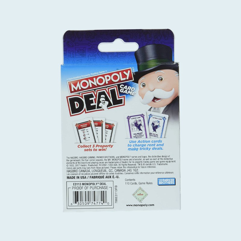 Thẻ bài trò chơi thương lượng Monopoly