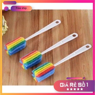 Dụng cụ cọ ly, cọ cốc 7 màu (dụng cụ vệ sinh cốc, bình)