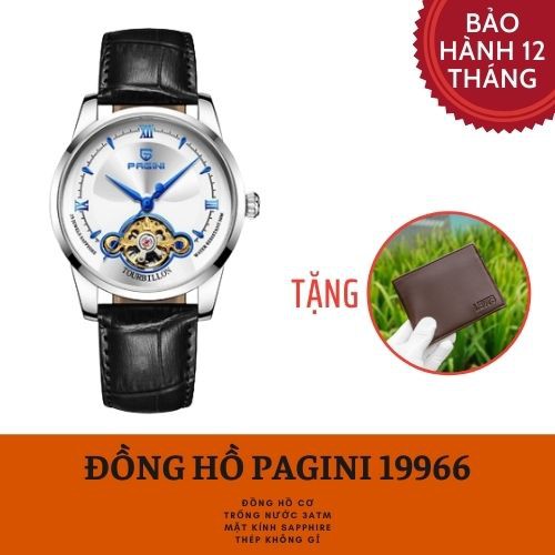 [Có bảo hành]  Đồng hồ cơ nam automatic PAGINI lộ máy PA19966 hàng chính hãng - Bảo hành 12 tháng