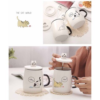 Ly cốc sứ hình mèo Mini cat Cup
