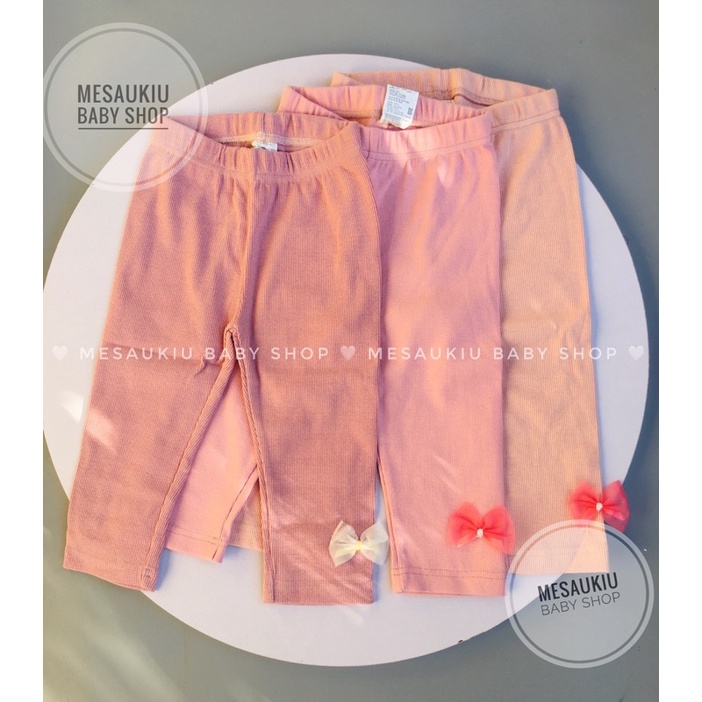 Set 3 quần legging xuất hàn len tăm dày dặn cho bé gái