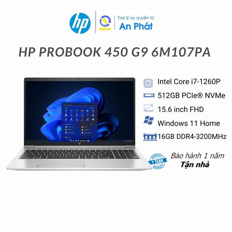 Laptop HP Probook 450 G9 6M0Y9PA /6M107PA (Core i5-1235U | 8GB | 512GB)