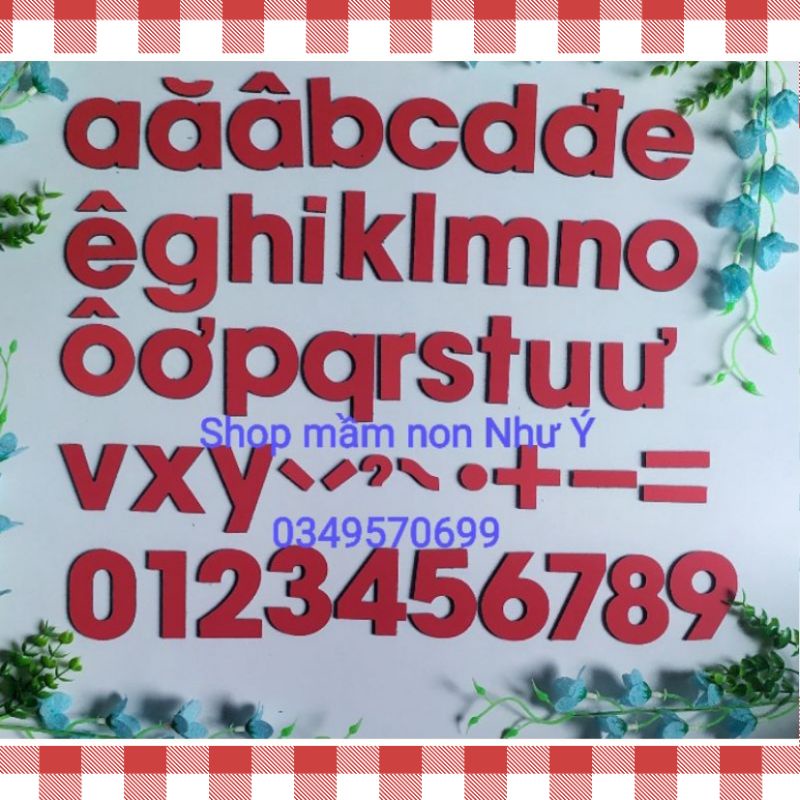 Kít chữ cái mầm non, khuôn cắt chữ cái alu 3,7 cm - 5,5cm - 7cm để làm đồ dùng mầm non  🌻kho Sỉ mầm non Như Ý 🌻