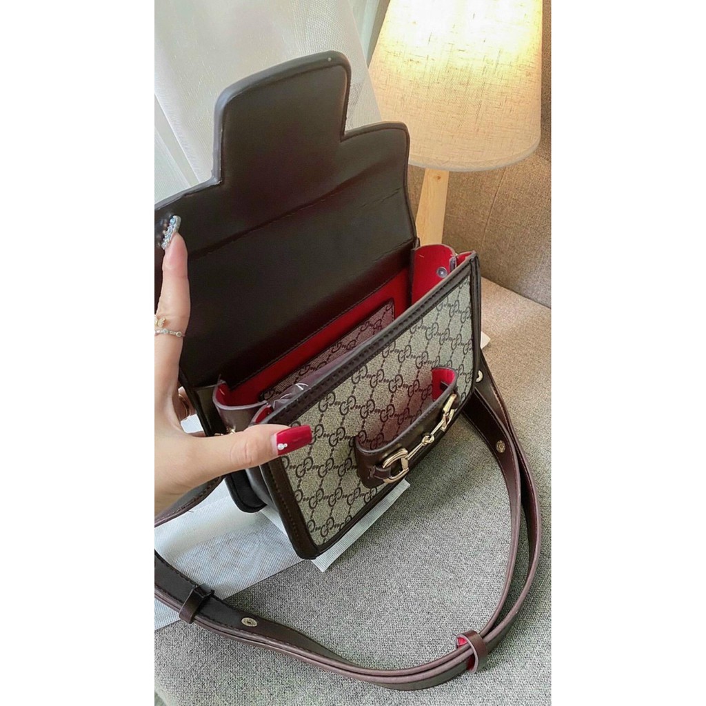 Túi xách nữ hàn quốc GG xích nâu 160K,💖FREESHIP💖,size 23 cm | BigBuy360 - bigbuy360.vn