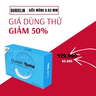 Bao Cao Su Durielin Siêu Mỏng 0.03 Kéo Dài Thời Gian 10 bao