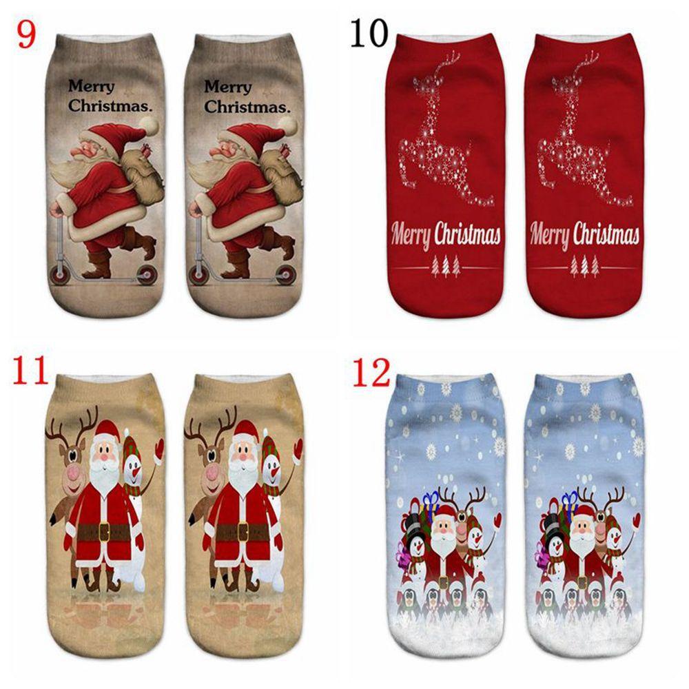 MAG Tất Cổ ThuyềN In HìNh Ông Già Noel 3D Dễ Thương