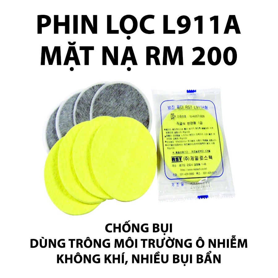 Mặt nạ phòng độc, hóa chất, bụi bẩn Restech Hàn Quốc Chính Hãng