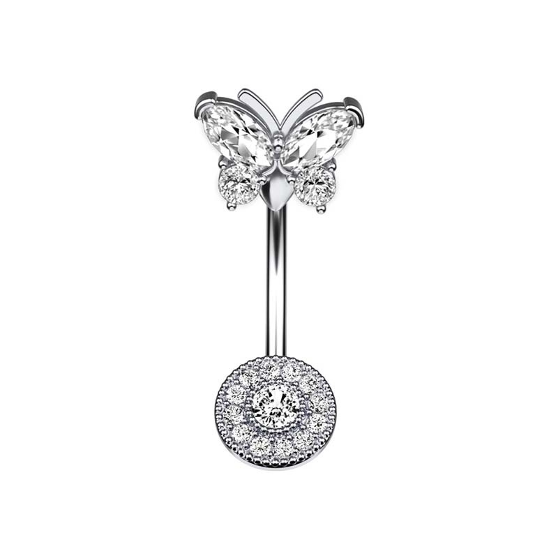1 Khuyên Rốn Hình Bướm 14Gauge
