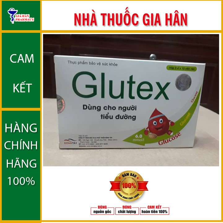 GLUTEX- Hỗ trợ hạ và ổn định đường huyết hiệu quả (hộp 30 viên)