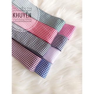 Ruy băng vải kẻ 38mm