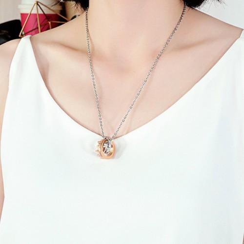 Bộ 2 Dây Chuyền Cặp Đôi Titan Ko Đen TT 2491