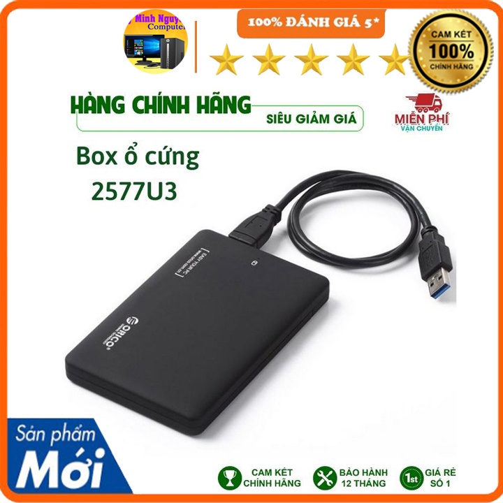 USB Box ổ cứng 2.5 Orico 2577U3 Sata 3.0 Dùng cho HDD-SSD,Hộp đựng ổ cứng bảo hành 12 tháng