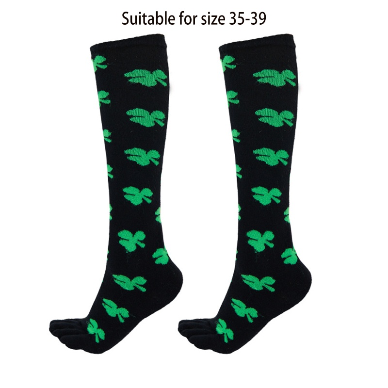 Tất Tách Ngón 5 Ngón Bằng Cotton Thoáng Khí In Họa Tiết Sọc Cầu Vồng Cho Nữ