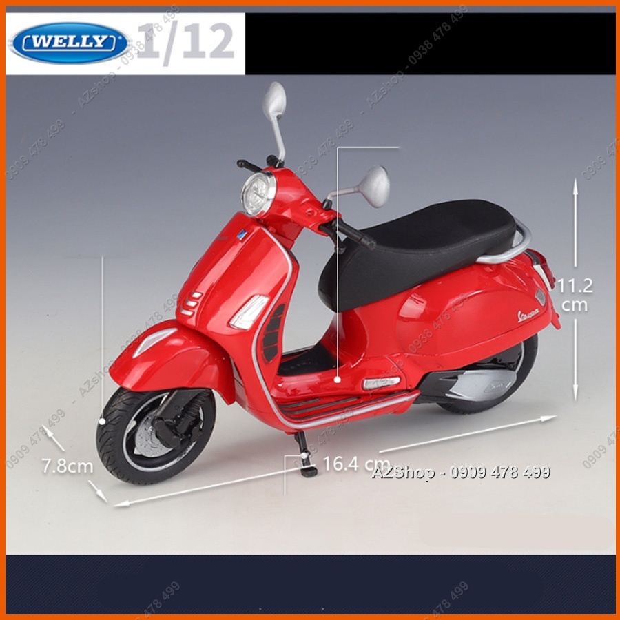 Xe Mô Hình Vespa GTS Super - Piaggio Maisto - Tỉ Lệ 1:12